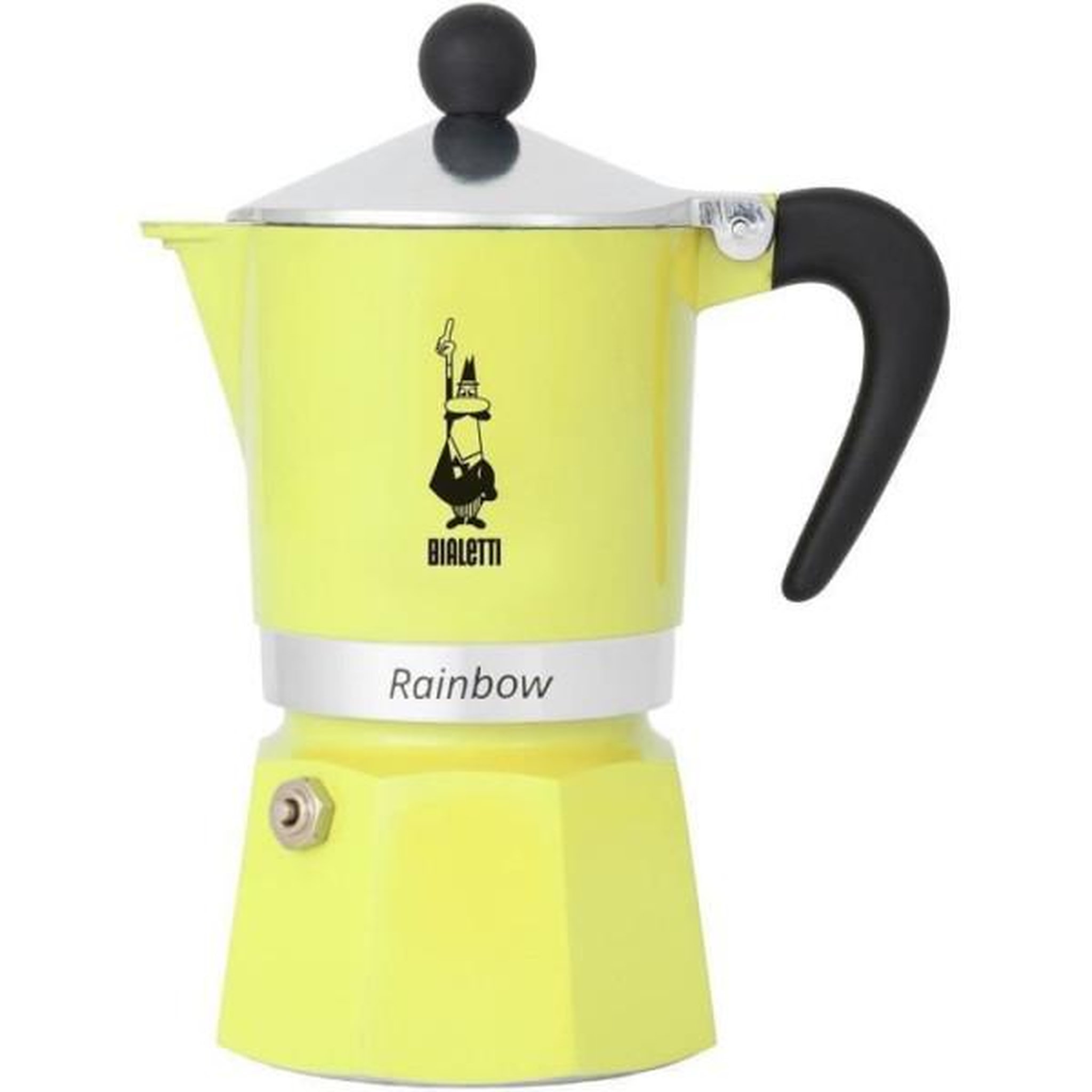BIALETTI Cafetiere italienne - BIALETTI - RAINBOW - 6 tasses - 0,30 L - Jaune
