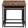 Voir la diapositive 3 : VIDAXL Tables basses gigognes 3 pcs bois massif de teck