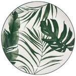 SECRET DE GOURMET Lot de 6 Assiettes Plates  Palme  26cm Vert