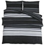 Voir la diapositive 2 : VIDAXL Ensemble de housse de couette noir et blanc 140x200 cm Coton