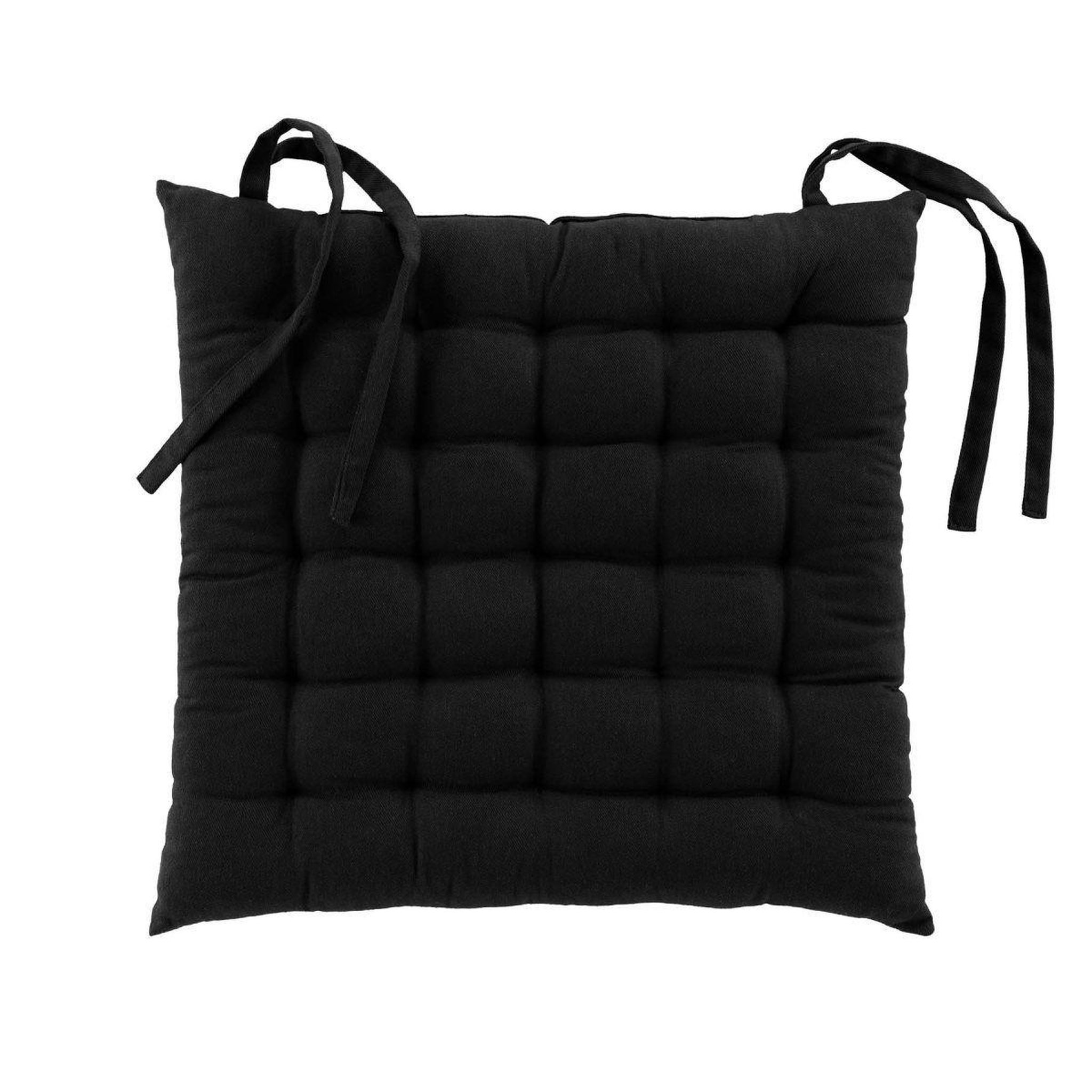 Douceur d'Intérieur Coussin de Chaise  Twily  38x38cm Noir
