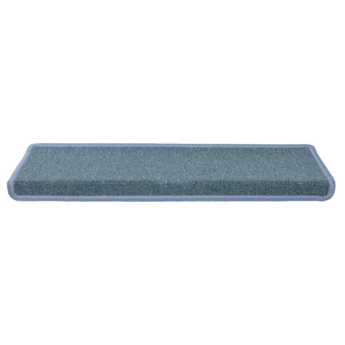 VIDAXL Tapis d'escalier 15 pcs 65x21x4 cm Bleu