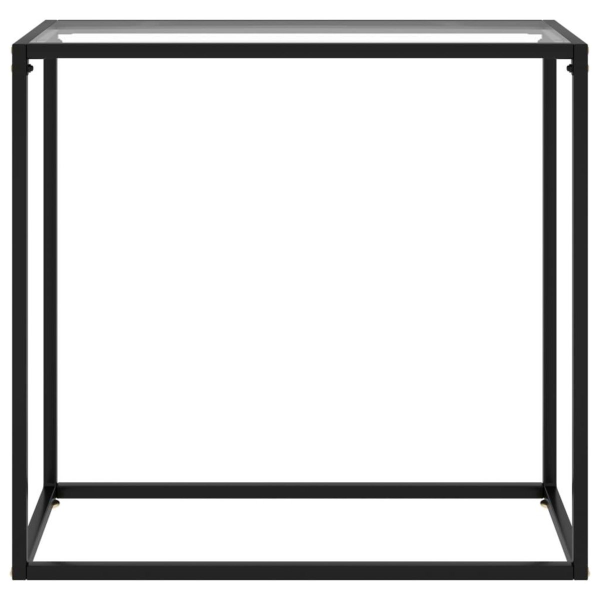 VIDAXL Table console Transparent 80x35x75 cm Verre trempe