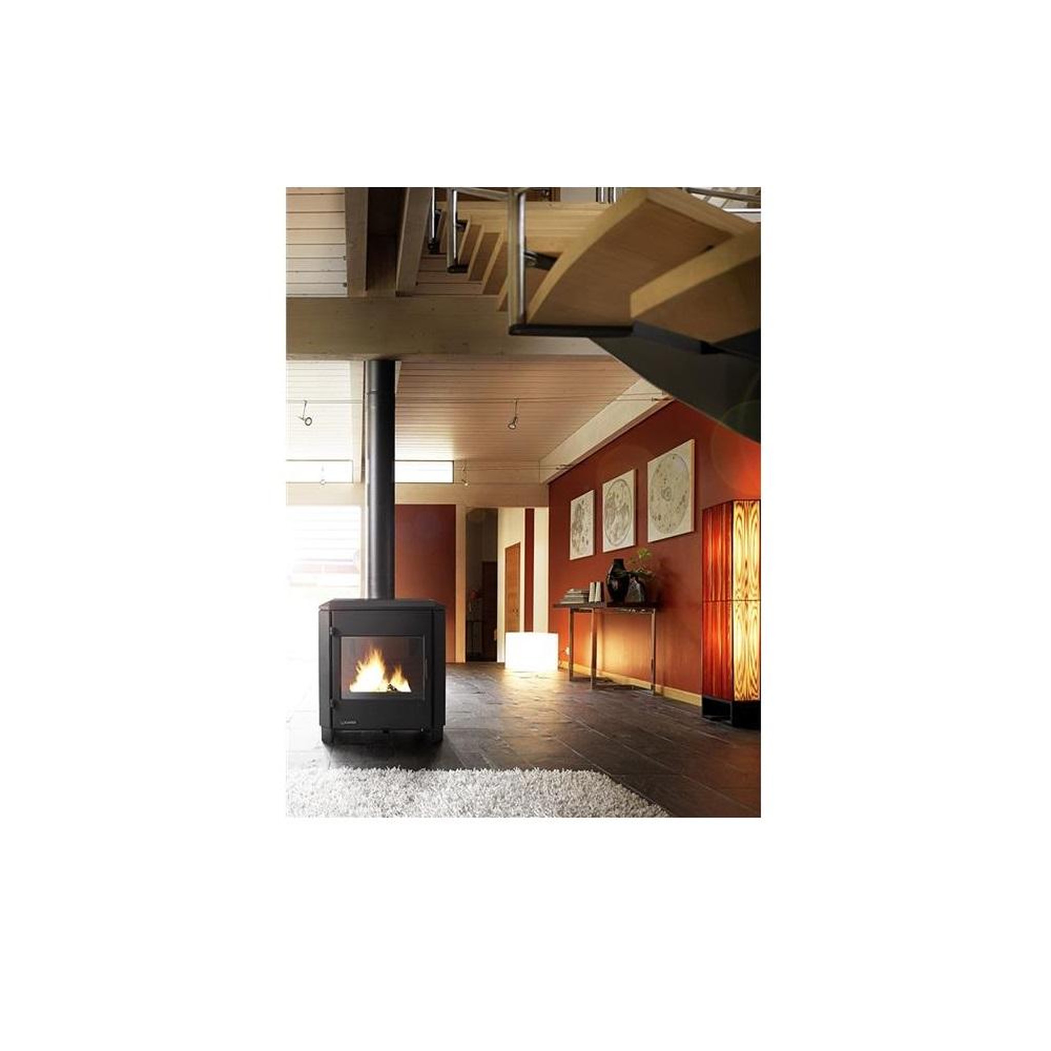 Voir la diapositive 5 : Invicta Pôele à bois fonte 8kw noir - P916244