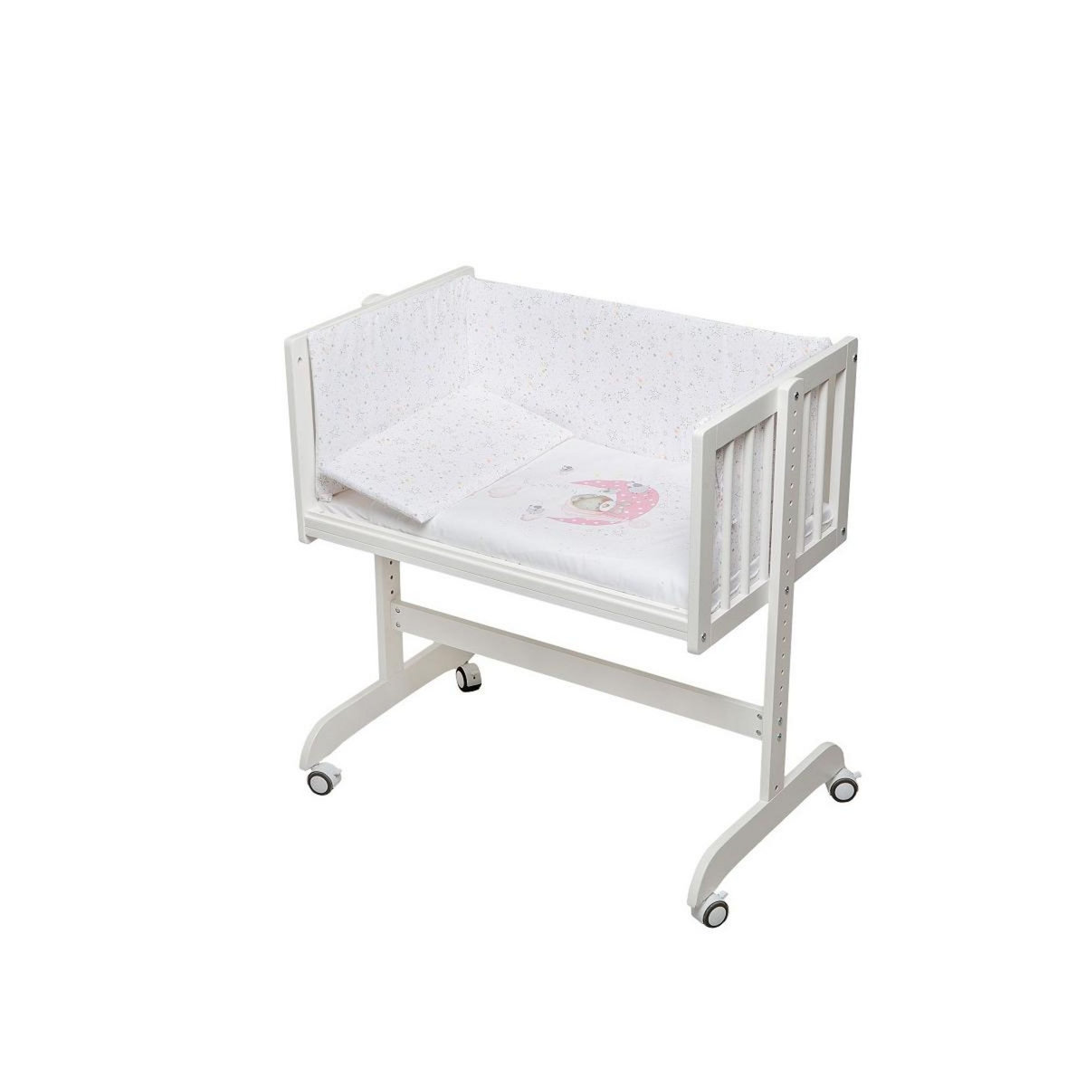 INTERBABY Berceau Cododo Bear Sleeping en Rose - Sécurité et Confort pour Bébé