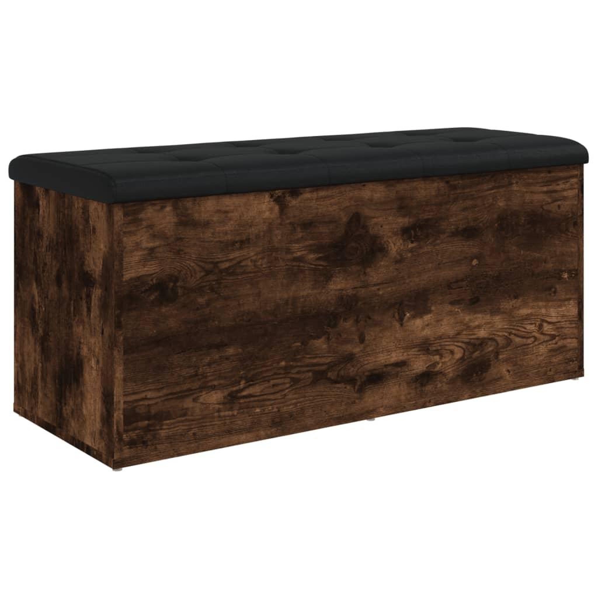 Voir la diapositive 2 : VIDAXL Banc de rangement chene fume 102x42x45 cm bois d'ingenierie