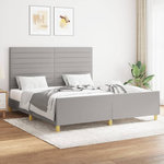 VIDAXL Cadre de lit sans matelas gris clair 160x200 cm tissu