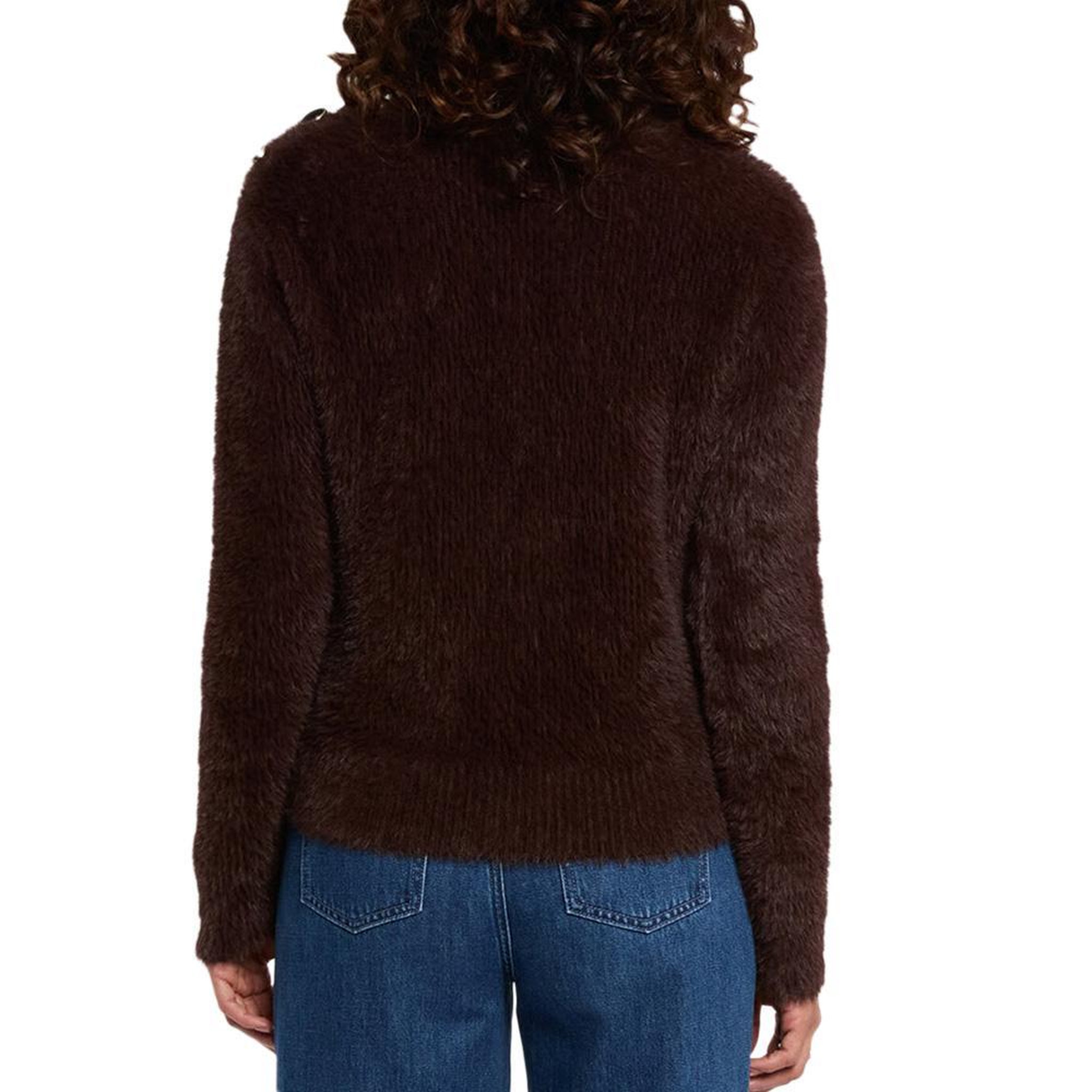 Voir la diapositive 2 : MORGAN Pull Marron Femme Morgan Duveteuse
