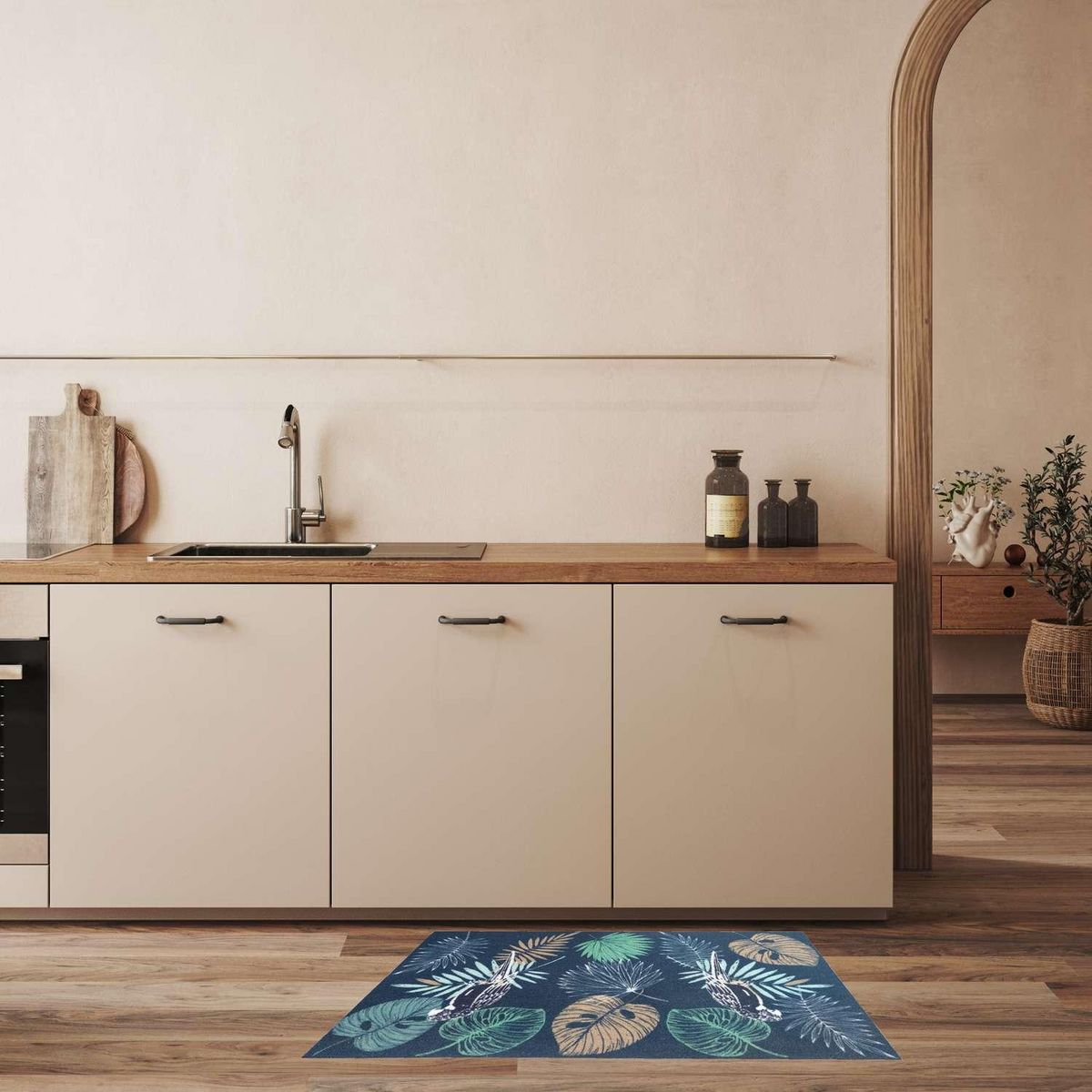 HABITABLE Tapis Must en velours imprimé Ulimi