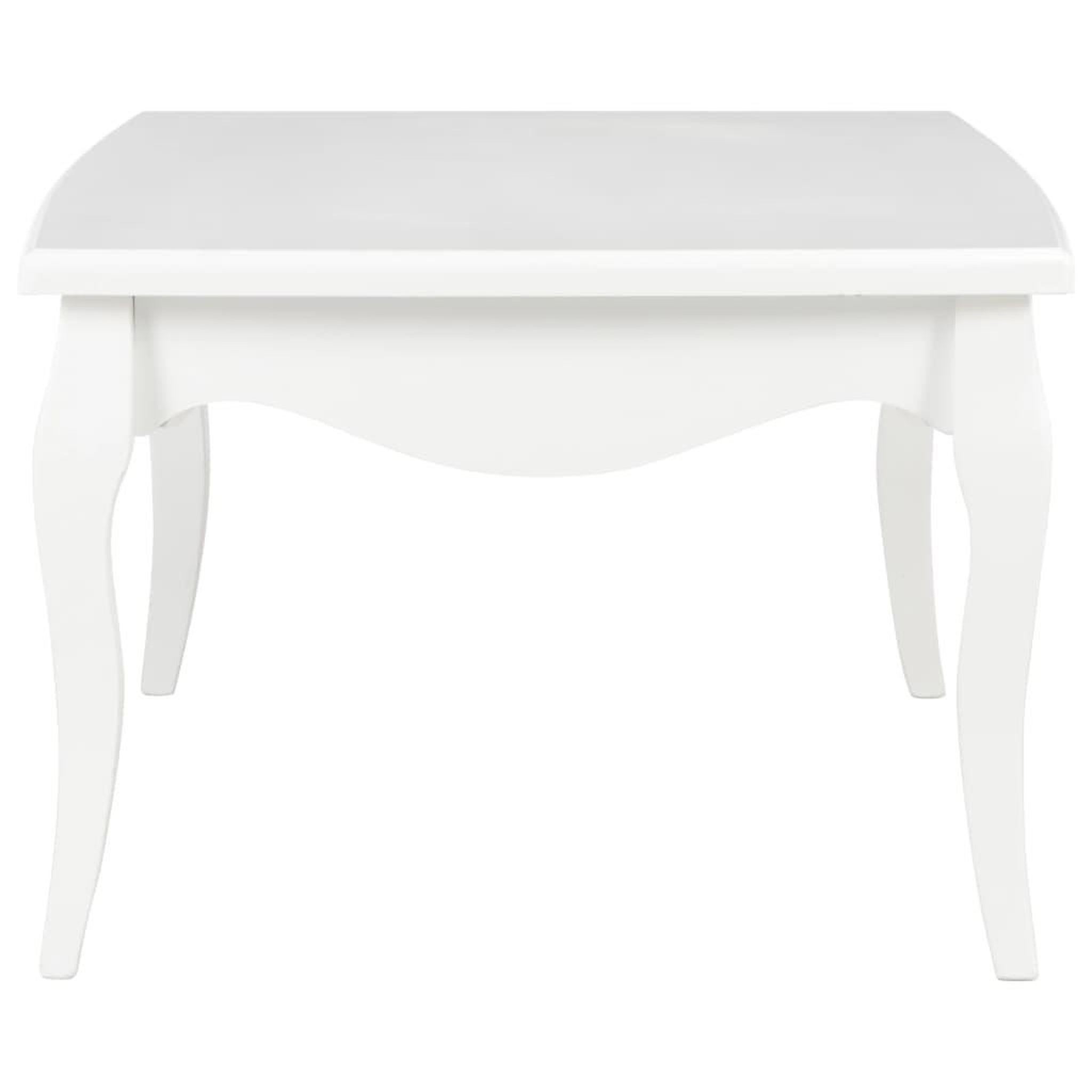 Voir la diapositive 3 : VIDAXL Table basse Blanc 110x60x40 cm Bois de pin massif