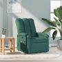 Voir la diapositive 1 : VIDAXL Fauteuil de massage inclinable Vert fonce Tissu