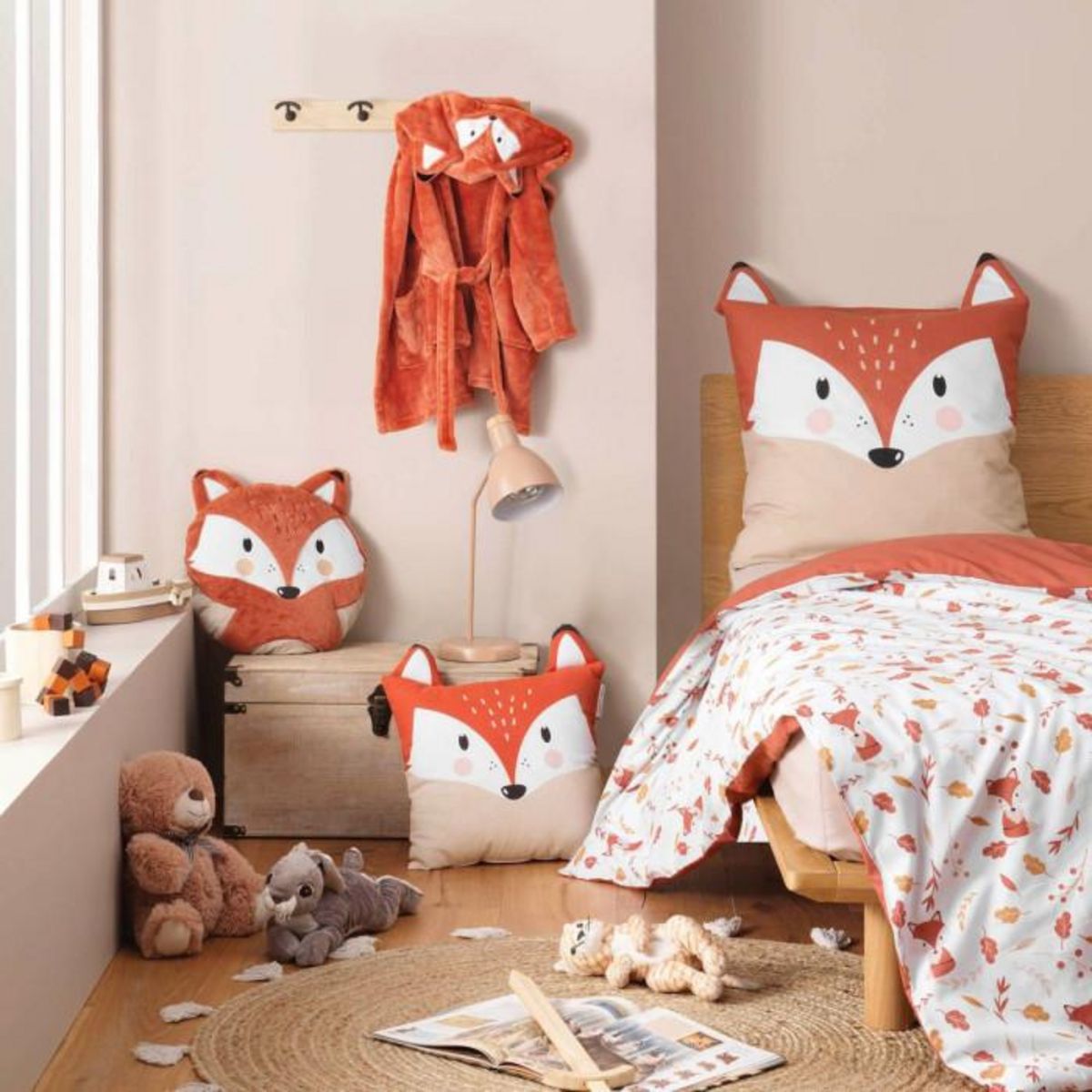 Paris Prix Coussin Déco Enfant  Roxy  40x40cm Orange