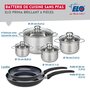 Voir la diapositive 2 : ELO Ensemble de 2 Poêles de cuisson 28 et 32 cm et 4 faitouts 12, 14, 16 et 24 cm Elo Prima Brillant