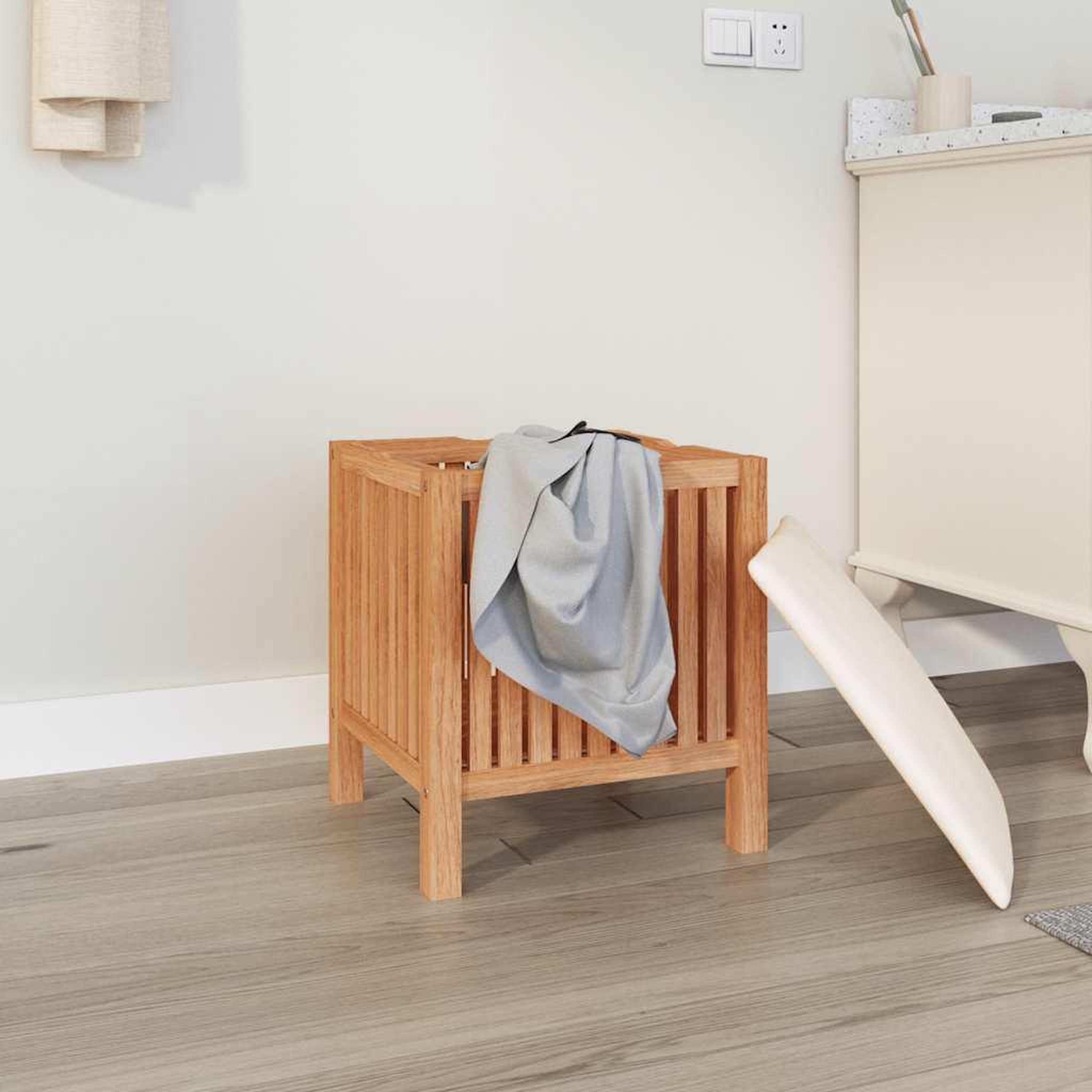 Voir la diapositive 3 : VIDAXL Tabouret de salle de bain 40,5x40x52 cm bois massif de noyer