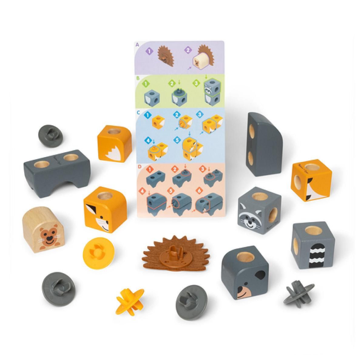SpinMaster Les animaux de la foret - 16 pieces - blockables