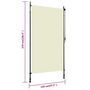 Voir la diapositive 6 : VIDAXL Store roulant d'exterieur 120 x 270 cm Creme