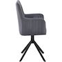 Voir la diapositive 5 : Habitat et Jardin Lot de 2 chaises en tissu  Pharell  - 60 x 61 x 91 cm - Gris