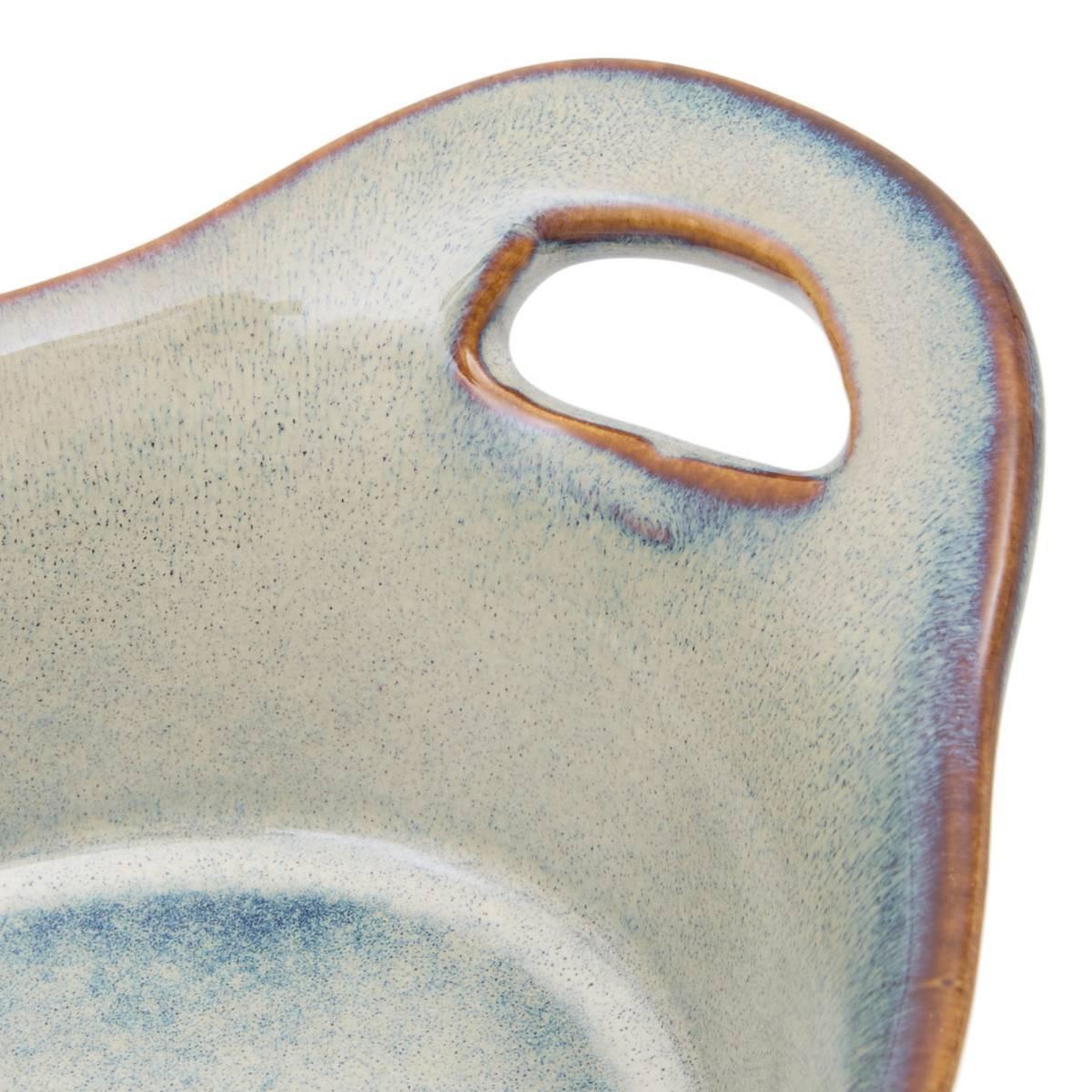 Voir la diapositive 2 : SECRET DE GOURMET Plat à Four Ovale en Grès  Terre Inconnue  20cm Vert
