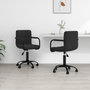 Voir la diapositive 1 : VIDAXL Chaises pivotantes a manger lot de 2 noir velours