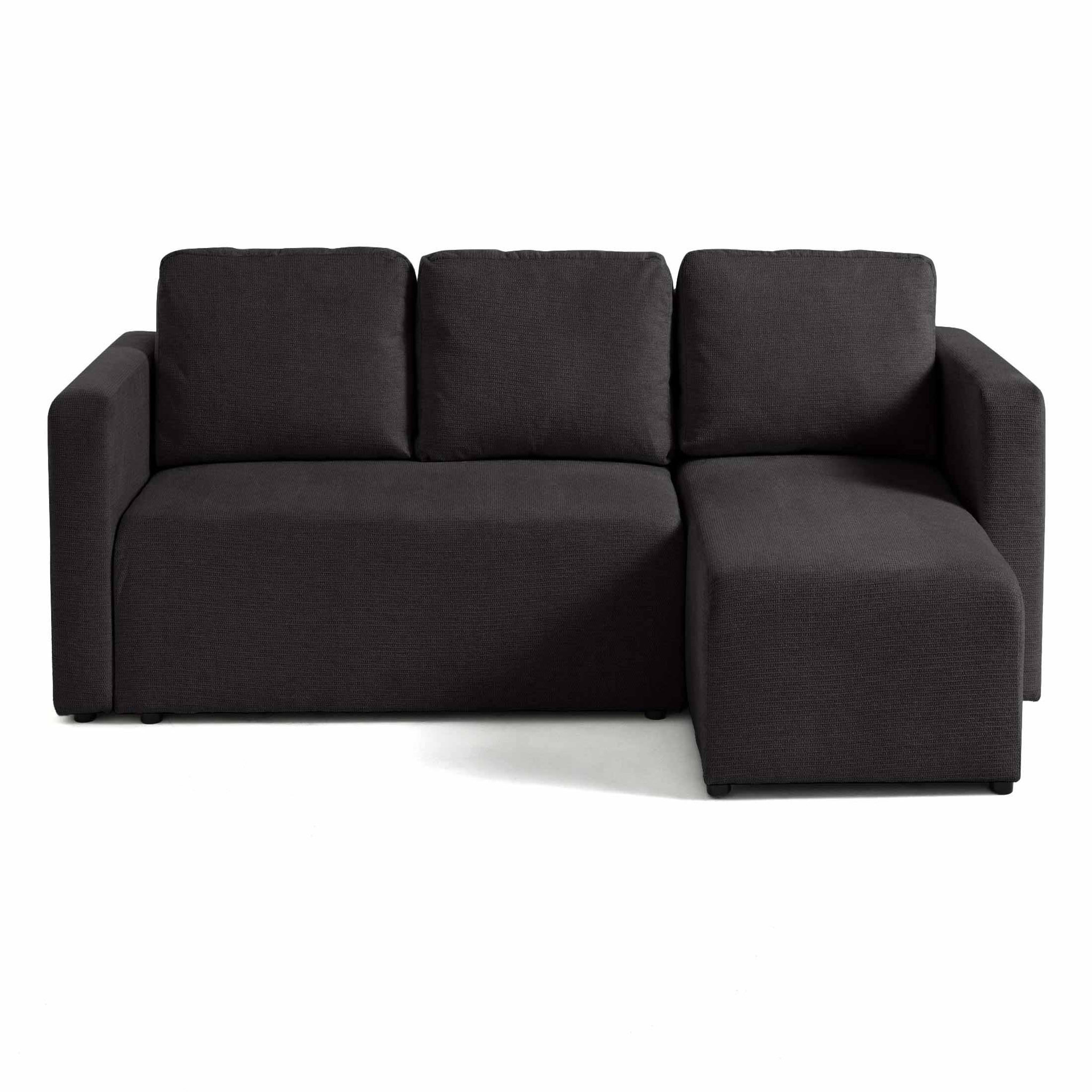 Voir la diapositive 1 : BEST MOBILIER Canopy - canapé d'angle réversible - 4 places - convertible avec coffre - en tissu texturé