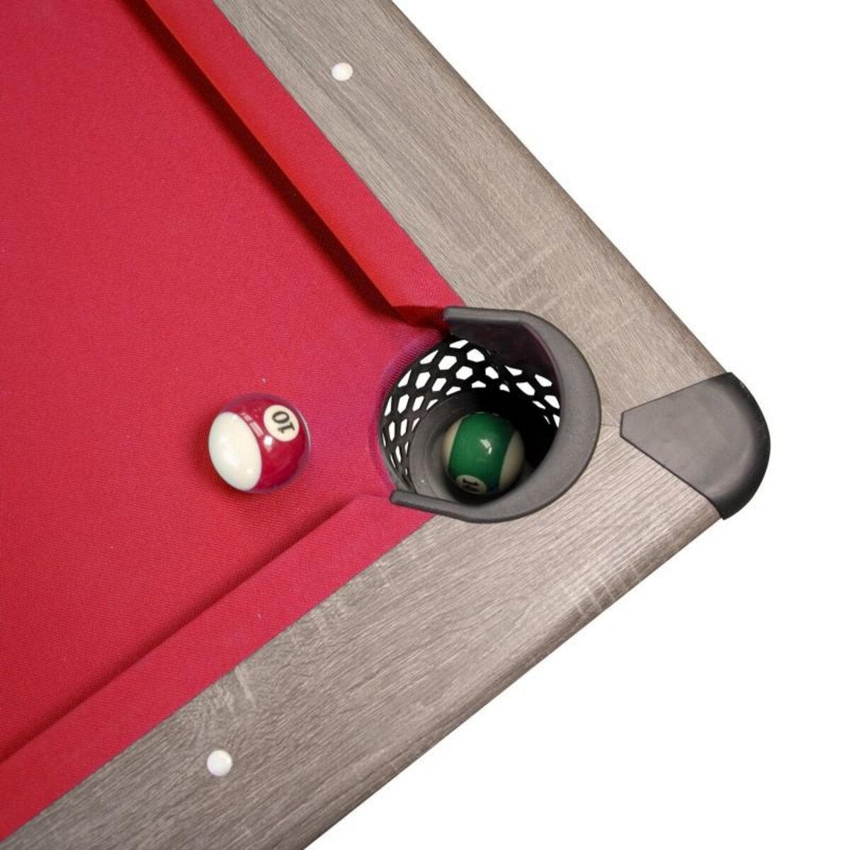 PLAY4FUN Billard Américain HARMONY 6Ft - 206,5 x 116,5 x 80 cm avec accessoires et plateau dînatoire - Gris