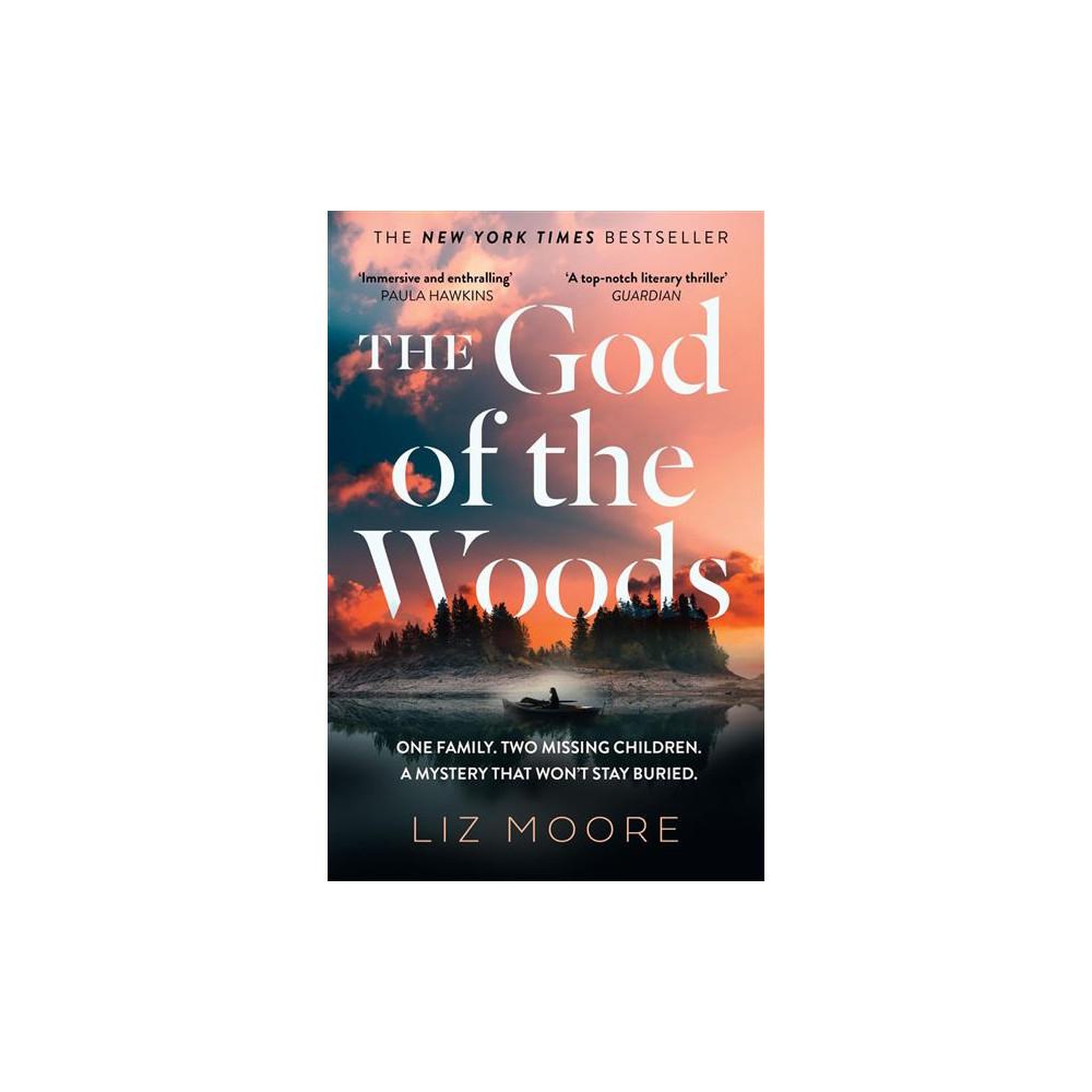 Livre the god of the woods de liz moore, roman policier littéraire en anglais, poche grand format, 435 pages
