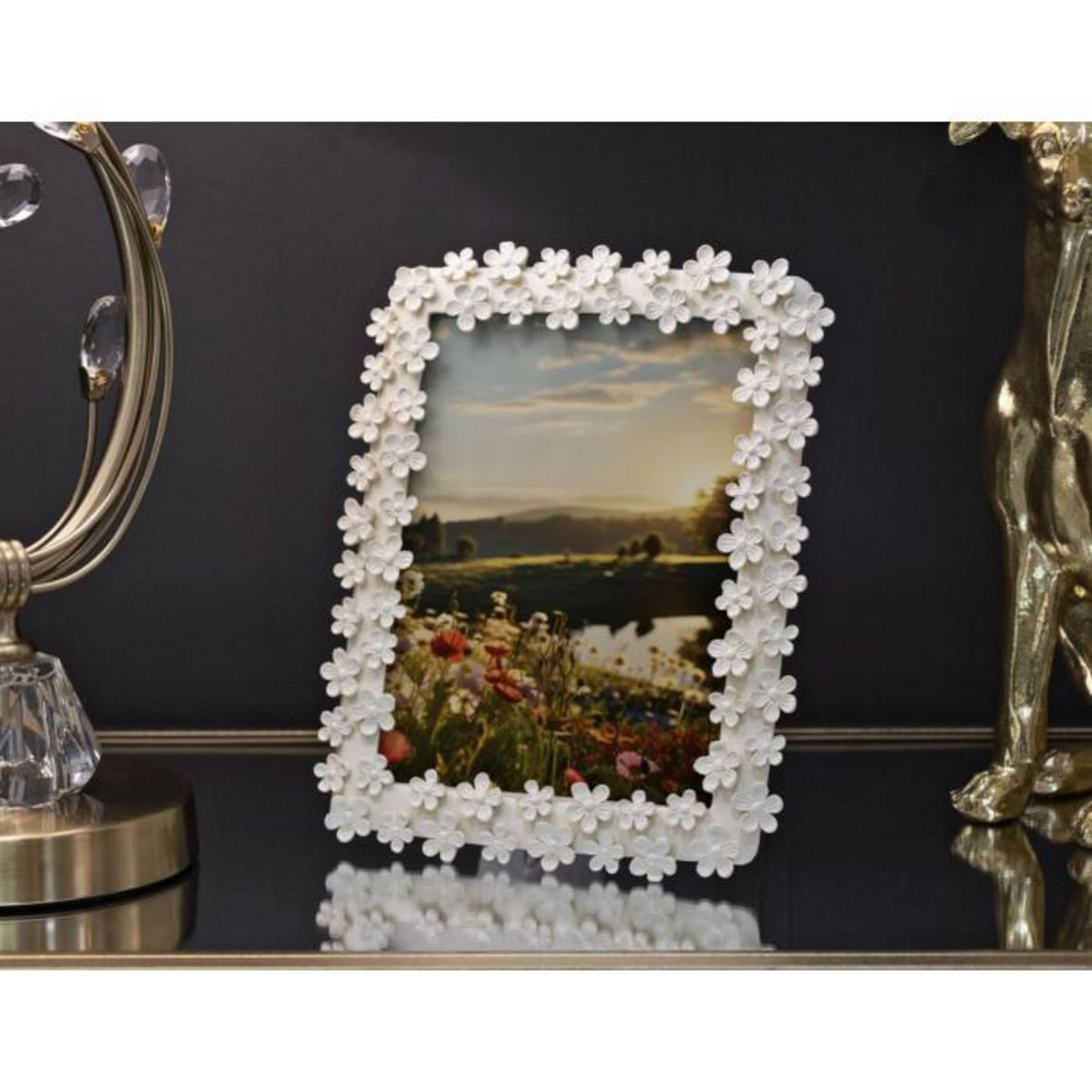 Paris Prix Cadre Photo Déco Fleurs  Filly  15x20cm Crème