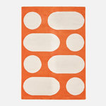 SWEEEK Tapis intérieur JOYCE orange, motif moderne. Coloris disponibles : Orange