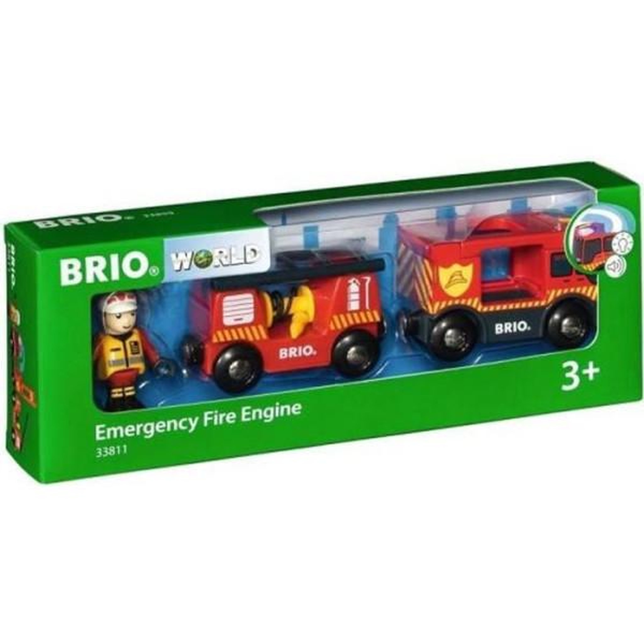 Brio Camion de pompiers son et lumiere brio - ravensburger - lance a incendie - mixte - des 3 ans - 33811