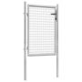 Voir la diapositive 2 : VIDAXL Porte de jardin Acier galvanise 105x150 cm Argente