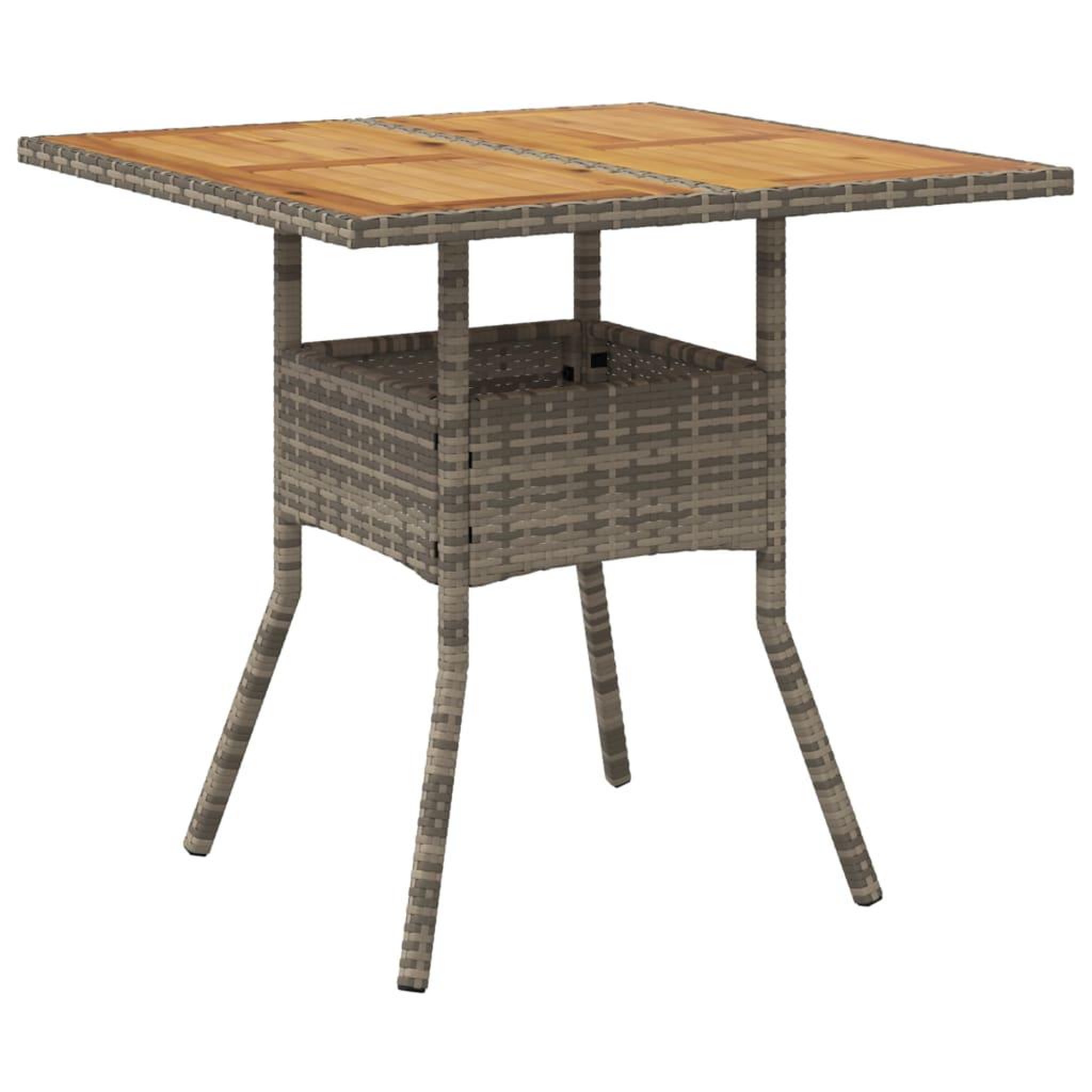 Voir la diapositive 4 : VIDAXL Ensemble a manger de jardin et coussins 3 pcs gris rotin acacia