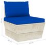 Voir la diapositive 6 : VIDAXL Salon de jardin palette 6 pcs avec coussins bois d'epicea