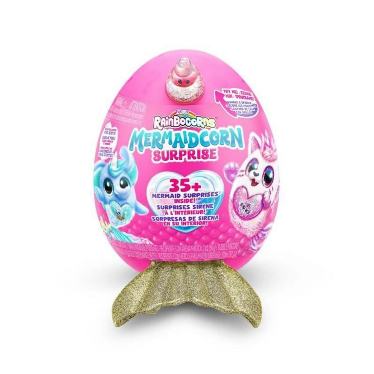 ZURU Peluches surprises - ZURU - Mermaidcorn Surprise S7 - 35 surprises - Queue brillante - oeuf a éclore