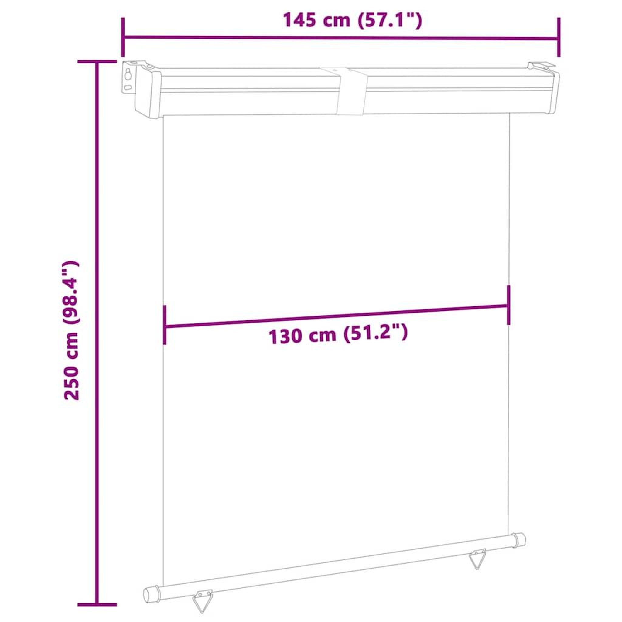 Voir la diapositive 6 : VIDAXL Auvent lateral de balcon 145x250 cm Marron