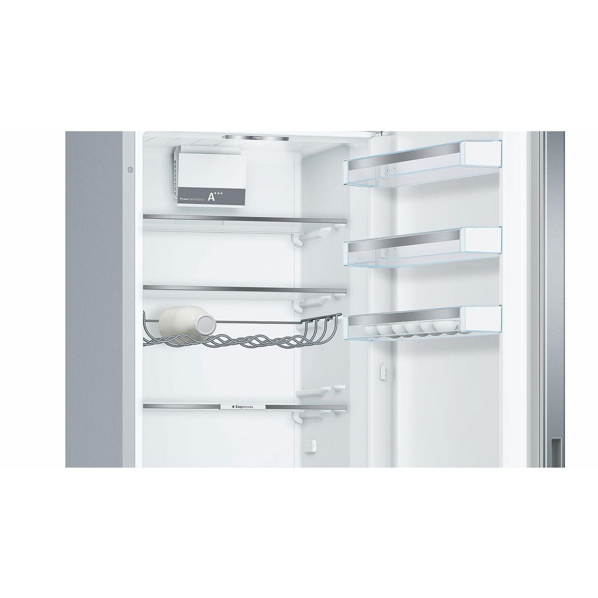 BOSCH Réfrigérateur combiné 60cm 337l brassé inox - kge39alca