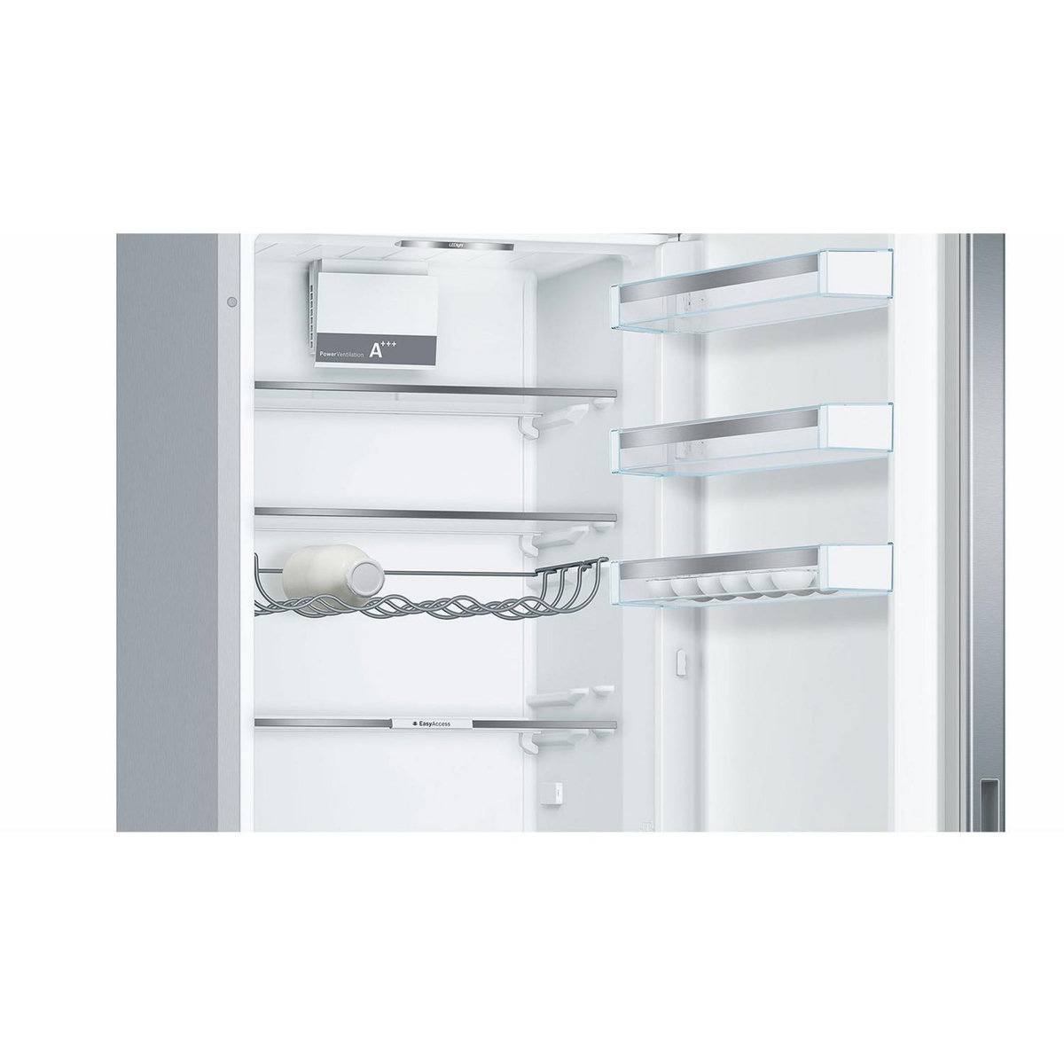 BOSCH Réfrigérateur combiné 60cm 337l brassé inox - kge39alca