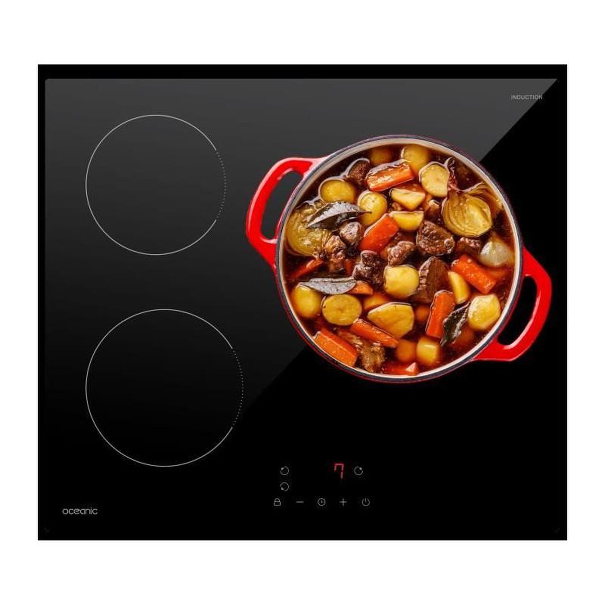 Voir la diapositive 6 : OCEANIC Table de cuisson induction OCEANIC 3 foyers L60 x P52 cm OCEATI3Z7B