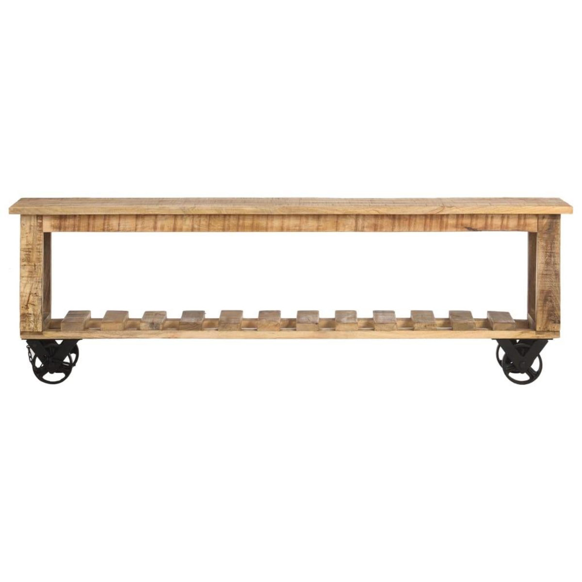 VIDAXL Meuble TV 130x30x42 cm Bois de manguier brut