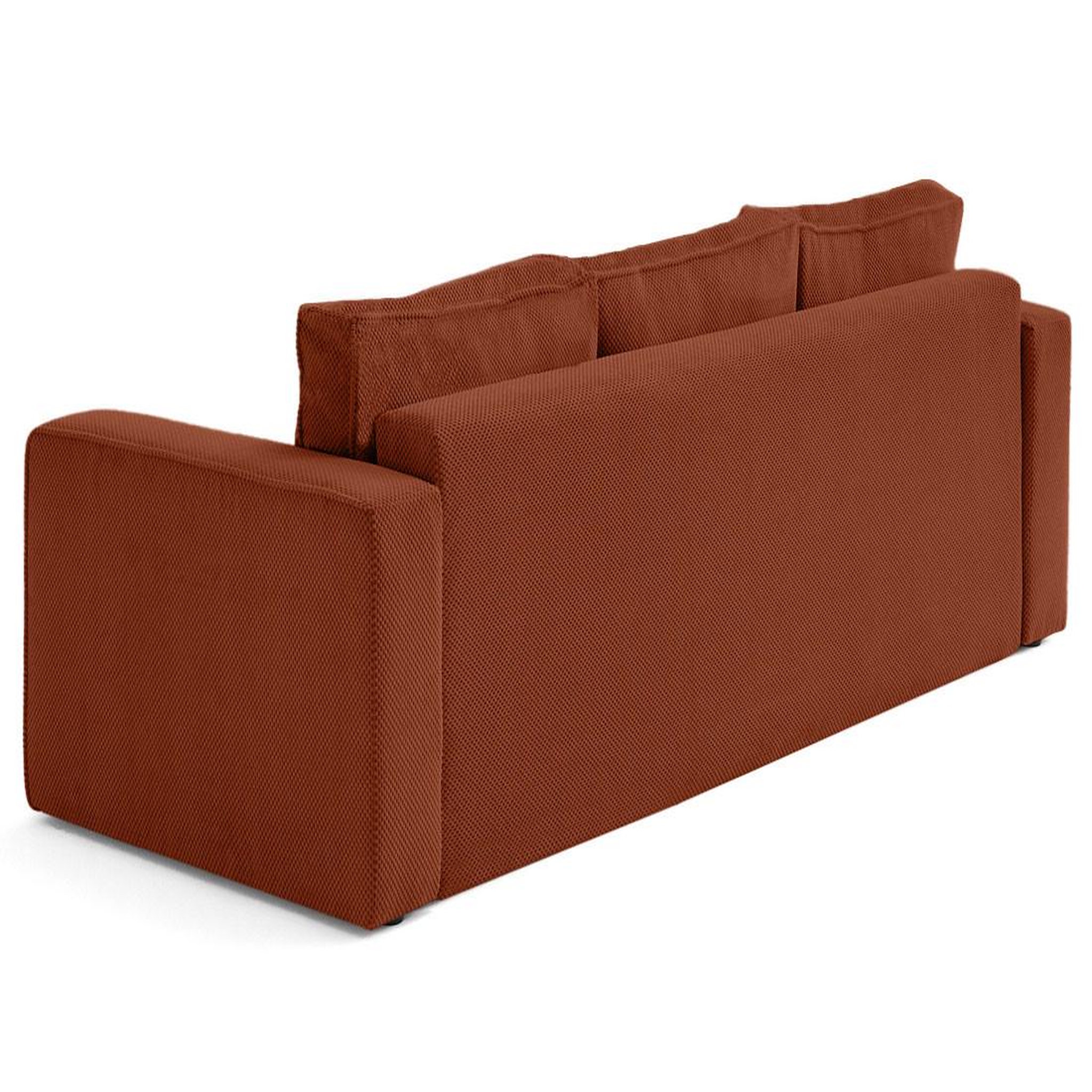 Voir la diapositive 6 : BEST MOBILIER Topaze - canapé droit 3 places convertible avec coffre en velours texturé