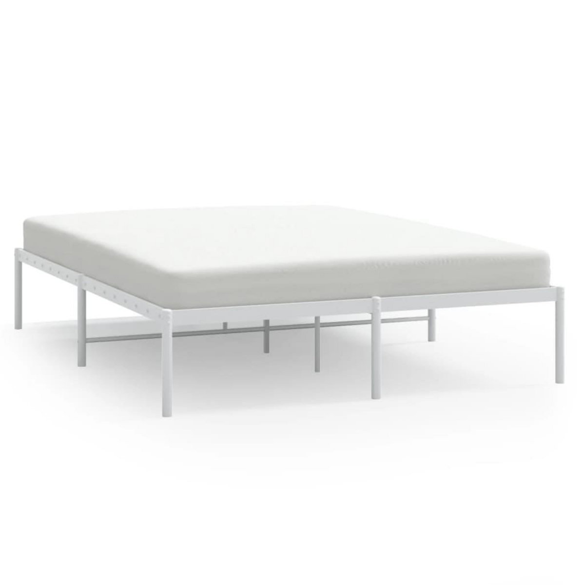 VIDAXL Cadre de lit metal sans matelas blanc 160x200 cm