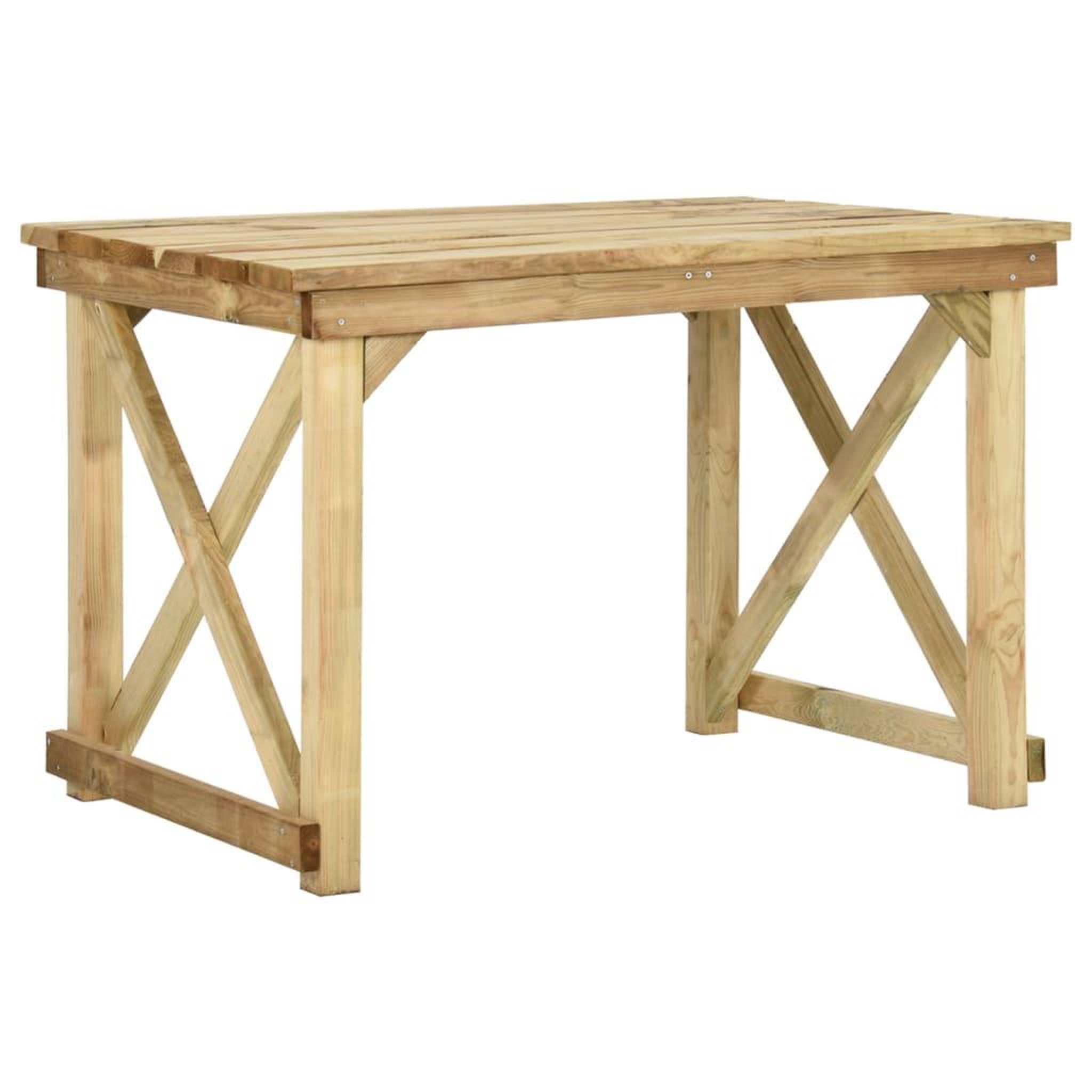 Voir la diapositive 1 : VIDAXL Table de jardin 110x79x75 cm Bois de pin impregne