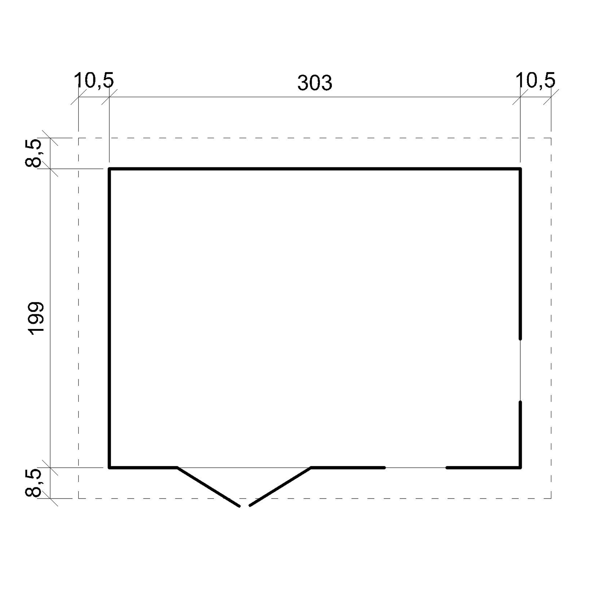 Voir la diapositive 5 : TIMBELA Abri de jardin en bois avec les planchers imprégné - 6m2 M334+M334G
