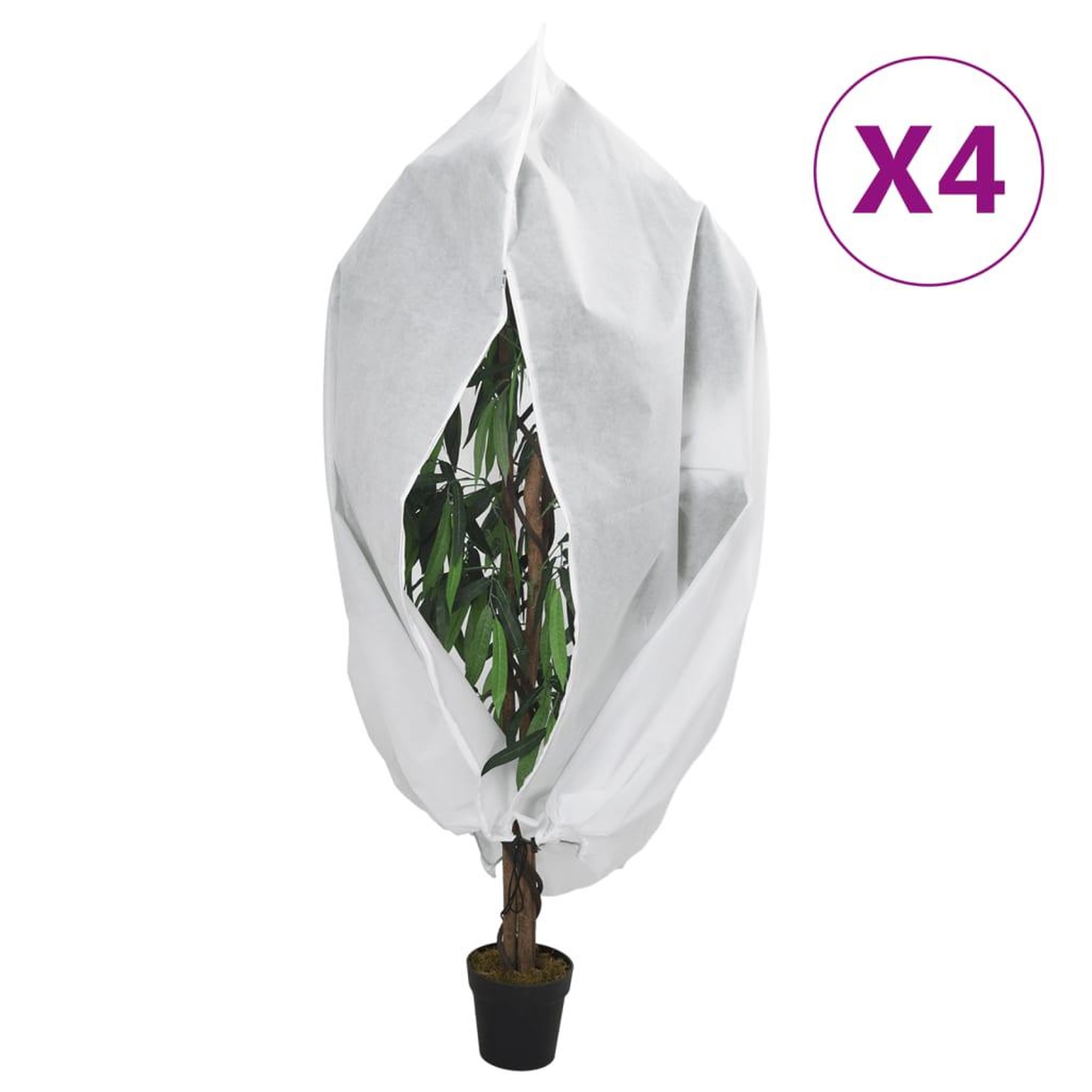 Voir la diapositive 1 : VIDAXL Housses de protection pour plantes avec fermeture eclair 4 pcs