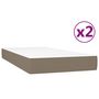 Voir la diapositive 4 : VIDAXL Sommier a lattes de lit avec matelas Taupe 200x200 cm Tissu