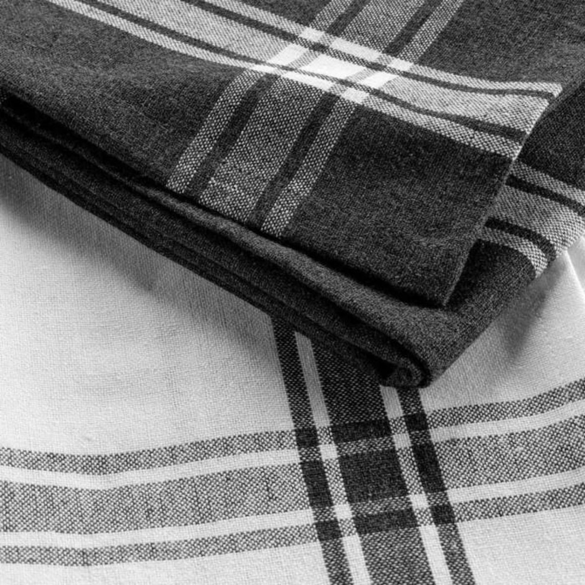 Paris Prix Lot de 2 Torchons  Cuisiline  50x70cm Anthracite