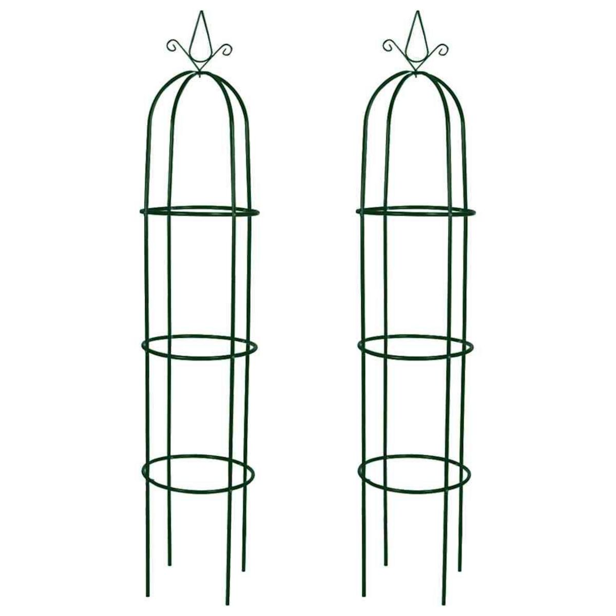 VIDAXL Arche de jardin en forme de tour 2 pcs