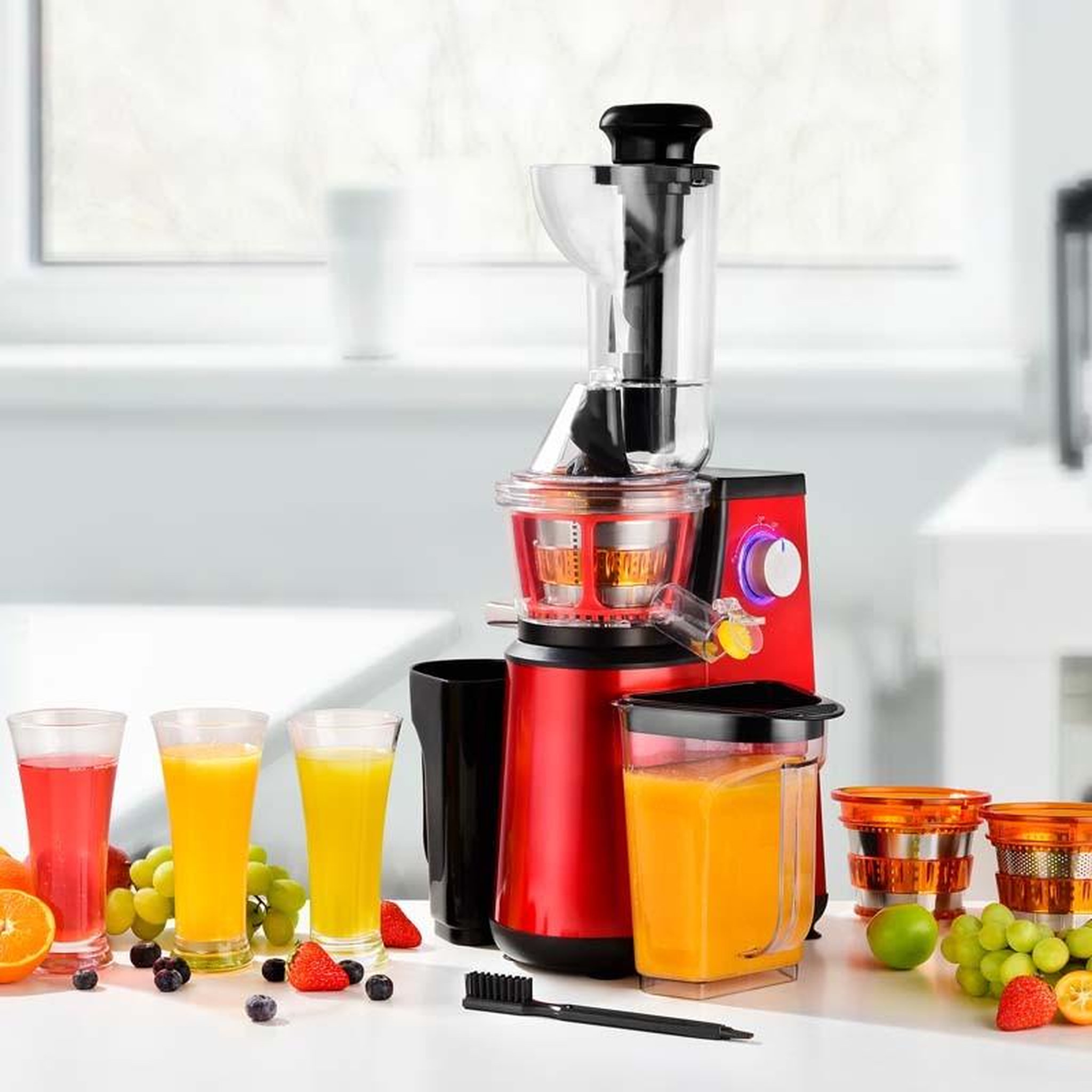 Voir la diapositive 2 : KITCHENCOOK Kitchencook - extracteur de jus - capacité (1l) - 400w - variateur de vitesse - filtre amovible - séparateur de pulpe