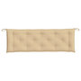 Voir la diapositive 4 : VIDAXL Coussin de banc de jardin beige melange 150x50x7 cm tissu