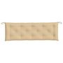 Voir la diapositive 4 : VIDAXL Coussin de banc de jardin beige melange 150x50x7 cm tissu