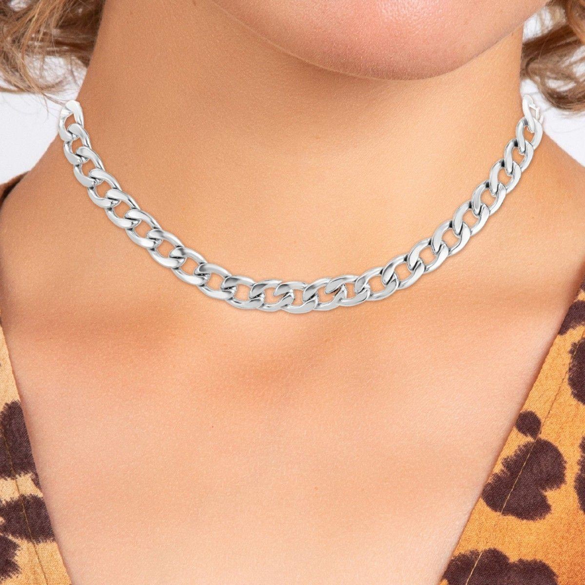 Voir la diapositive 2 : SC CRYSTAL Collier SC Crystal en acier inoxydable